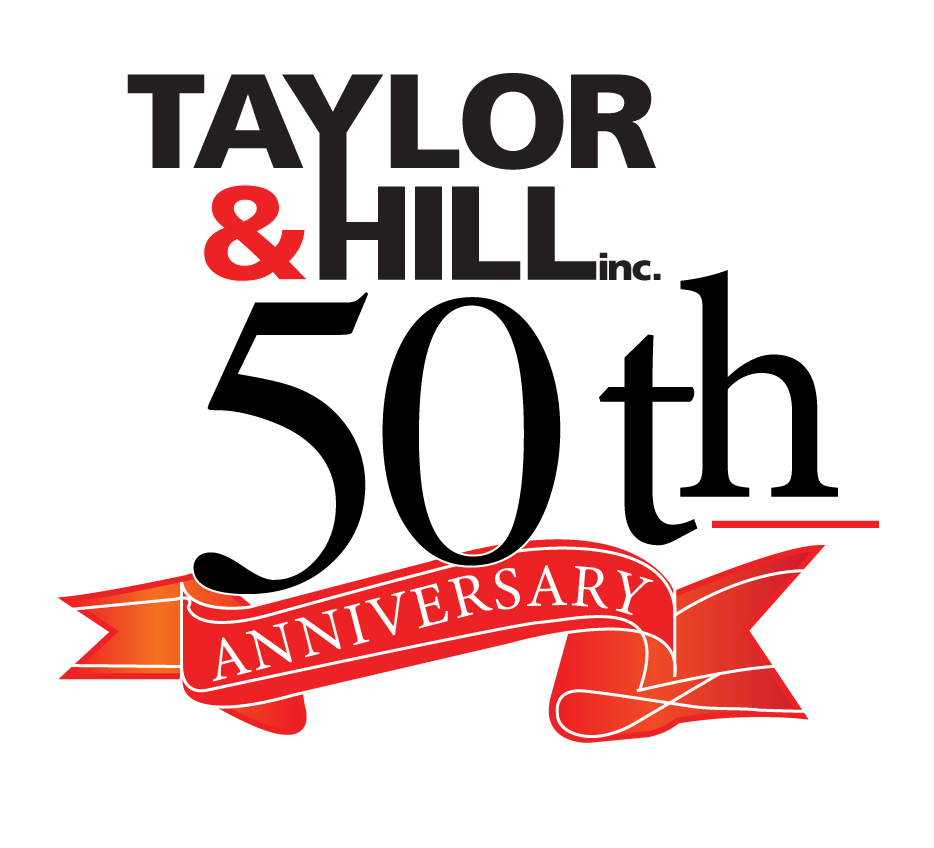 Logo for Taylor & Hill's 50th Anniversary.