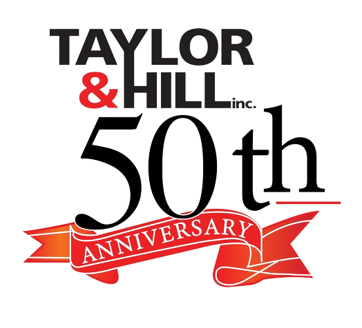 Logo for Taylor & Hill's 50th Anniversary